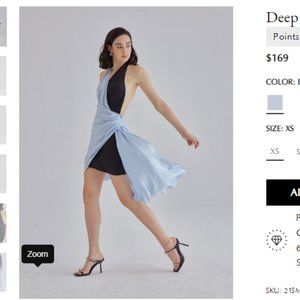 Deep Moon Silk Dress  - Size XS